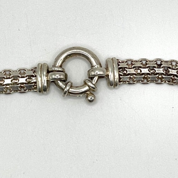 Milor 925 Italy Signed Sterling Silver Bismarck Chain Necklace Unisex - Picture 9 of 10